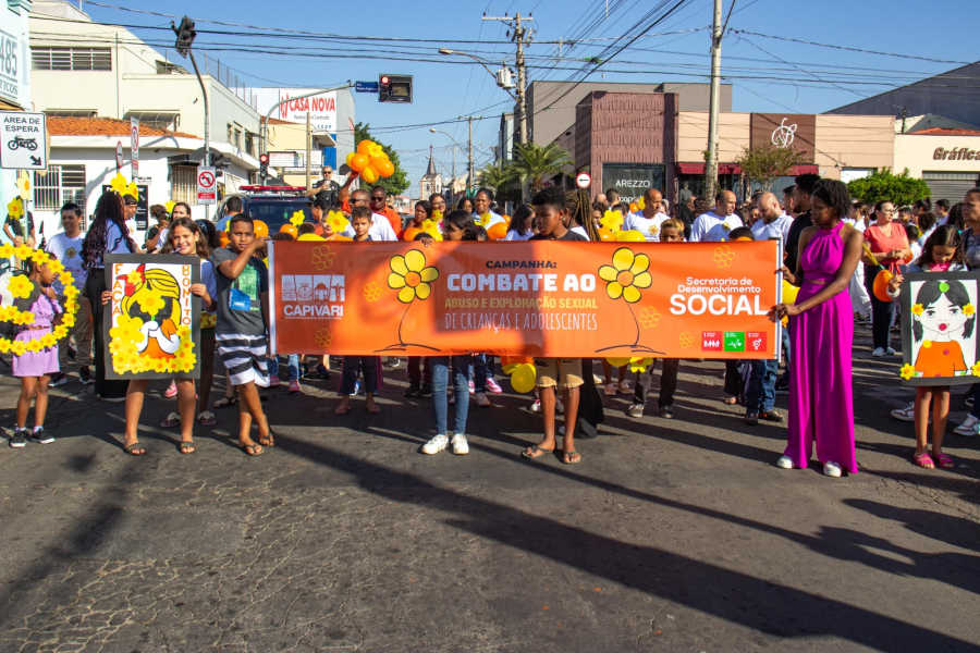Campanha do “Combate ao Abuso e Exploração Sexual Contra Crianças e Adolescentes” realiza caminhada nas ruas da região central neste sábado